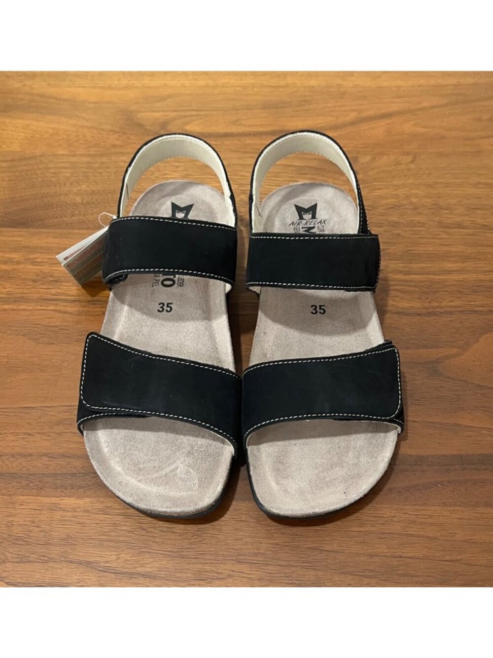 Mephisto Leather Adjustable Sandals - Agave Size 5  Black Suede
